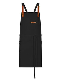 Bib Apron Canvas With Decorative Label