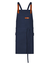 Bib Apron Canvas With Decorative Label
