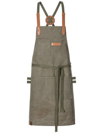 Bib Apron Canvas With Decorative Label
