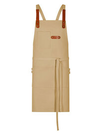 Bib Apron Canvas With Decorative Label