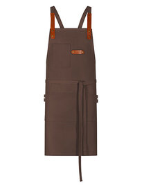 Bib Apron Canvas With Decorative Label