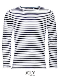 Men´s Long Sleeve Striped T-Shirt Marine