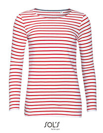 Women´s Long Sleeve Striped T-Shirt Marine